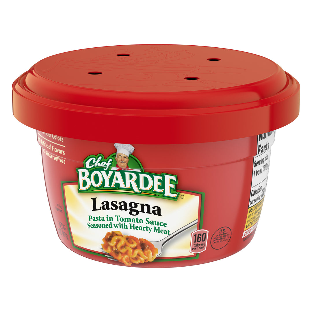 Chef Boyardee Lasagna & Beef Microwavable-7.5 oz.-12/Case