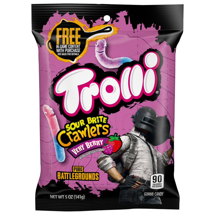 Trolli Very Berry Sour Brite Crawlers Gummy Candy-5 oz.-12/Case