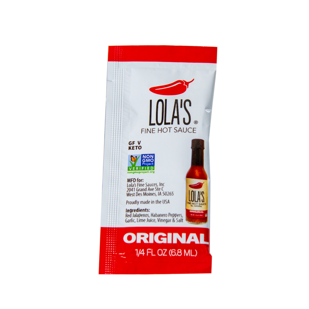 Lola's Fine Hot Sauce Original Hot Sauce Single Serve-200 Each-1/Case