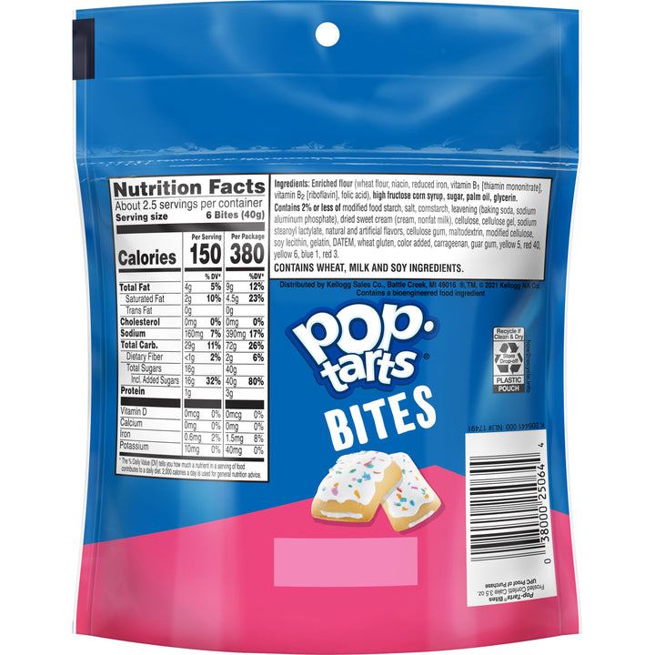 Kellogg's Pop-Tarts Bites Confetti Cupcake-3.5 oz.-6/Case