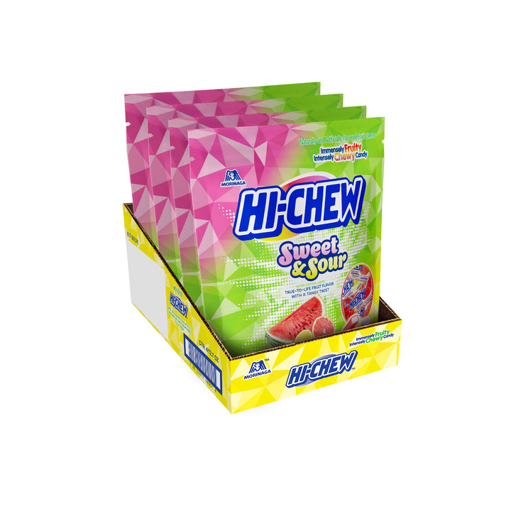 Hi-Chew Sweet & Sour Gummy Candy Stand Up Pouch-12.7 oz.-4/Case