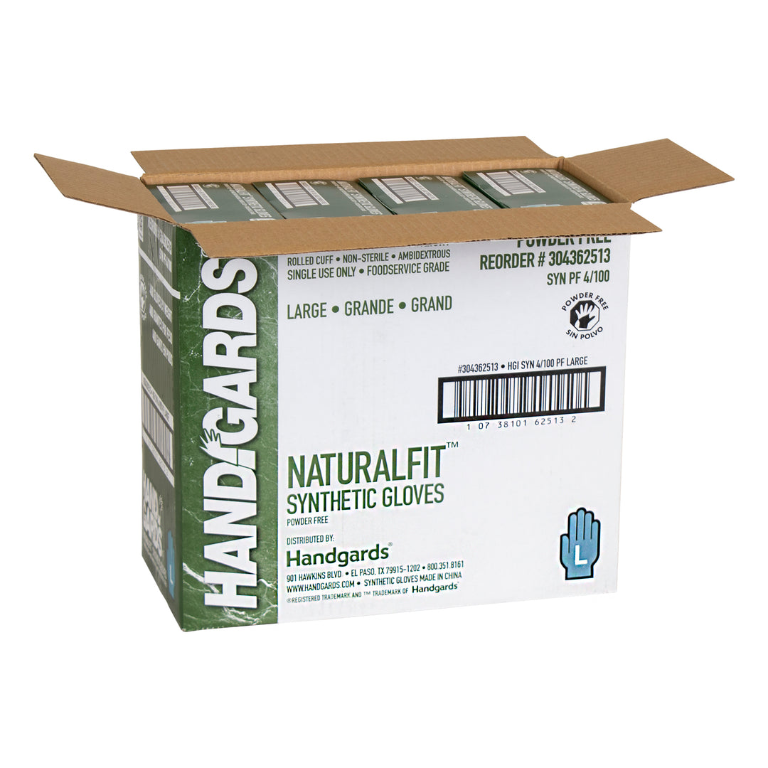 Handgards Naturalfit Powder Free Large Synthetic Glove-100 Each-100/Box-4/Case