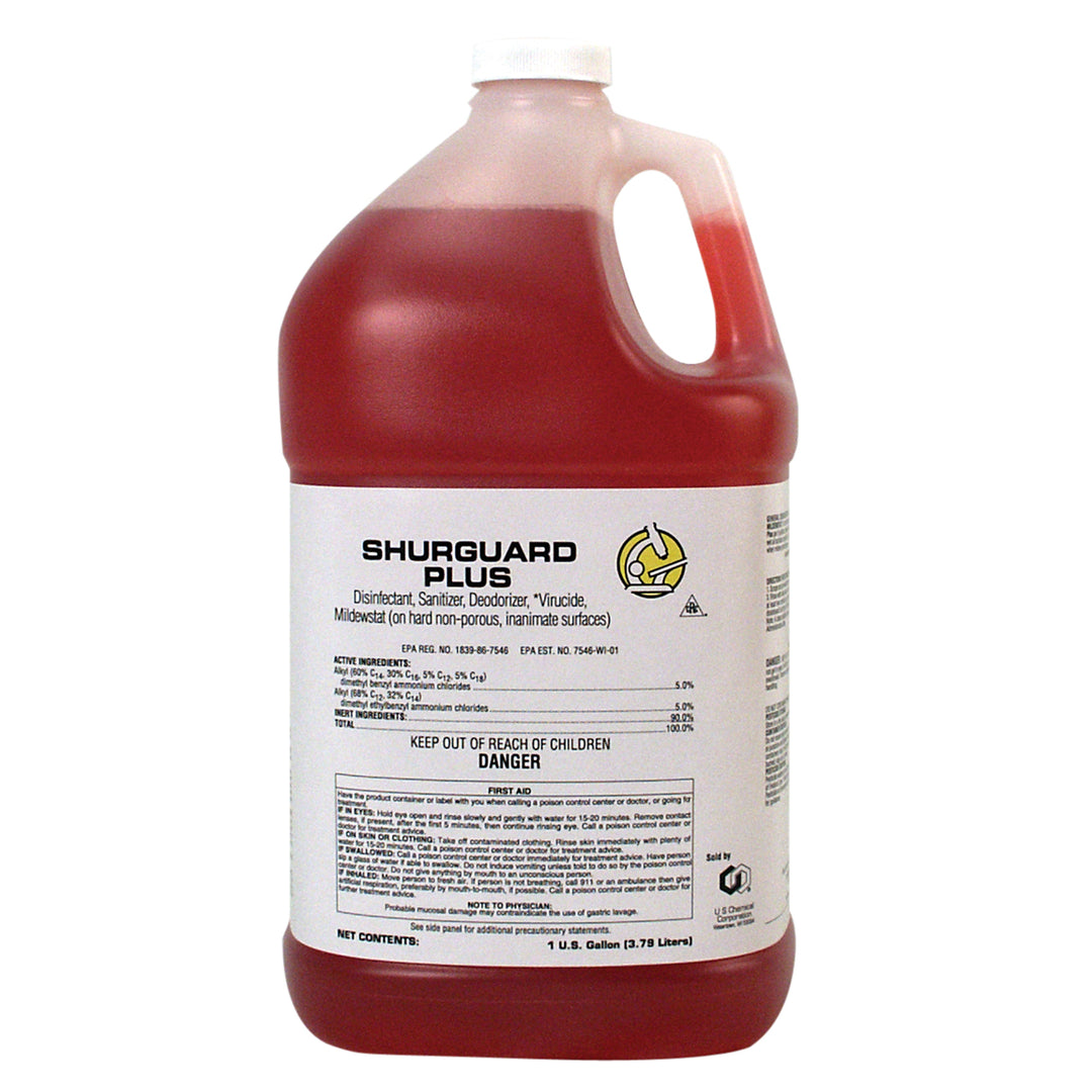 U.S.Chemical Shurguard Plus Sanitizer-1 Gallon-4/Case