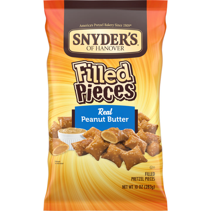 Snyder's Of Hanover Peanut Butter Filled Pretzel Pieces-10 oz.-12/Case