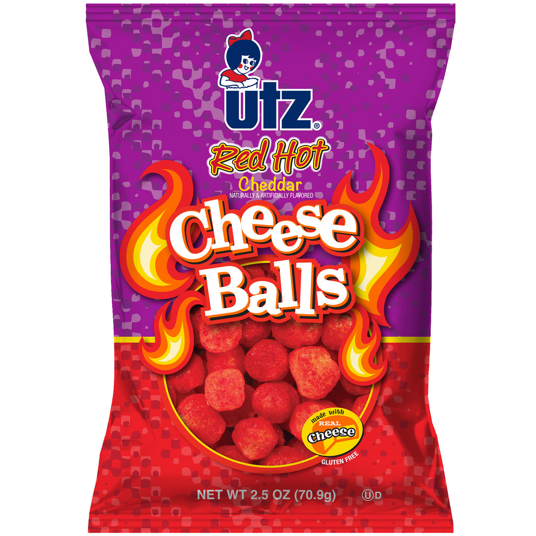 Utz Red Hot Cheese Balls-2.5 oz.-5/Case