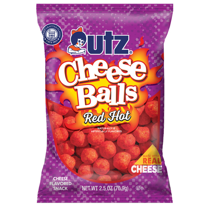 Utz Red Hot Cheese Balls-2.5 oz.-5/Case