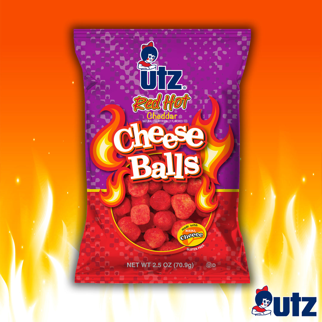 Utz Red Hot Cheese Balls-2.5 oz.-5/Case