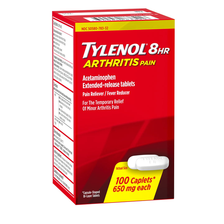 Tylenol 8 Hour Arthritis Pain Caplets-100 Count-3/Box-16/Case