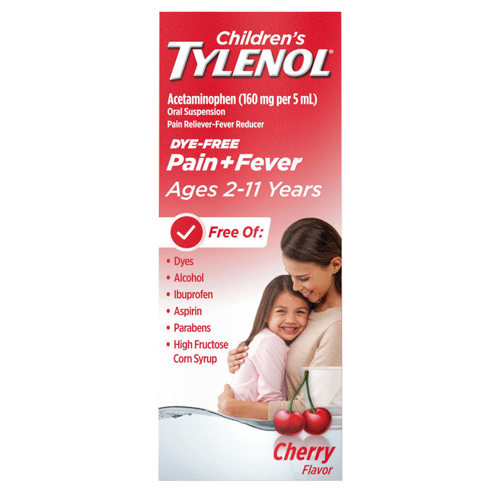 Tylenol Children's Tylenol Children's Dye Free Oral Suspension Cherry-4 fl oz.s-3/Box-12/Case