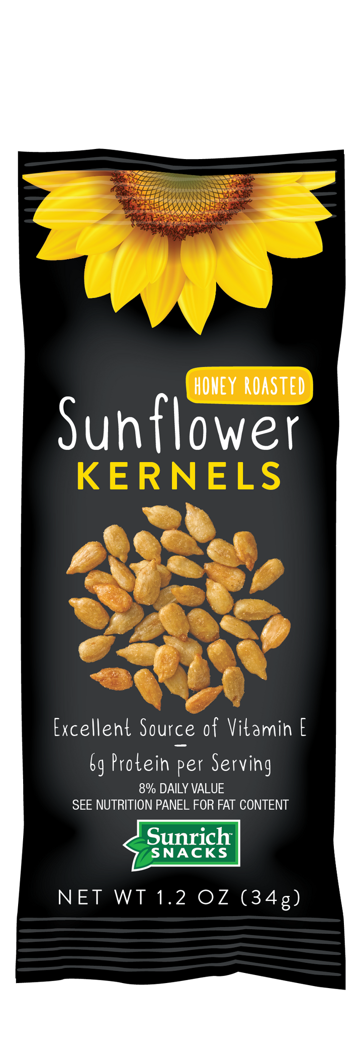 Sunrich Naturals Honey Roasted Sunflower Seed Kernels-1.2 oz.-150/Case