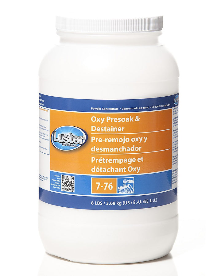 Luster Professional Oxy Presoak & Destainer Concentrate Powder-8 lb.-2/Case