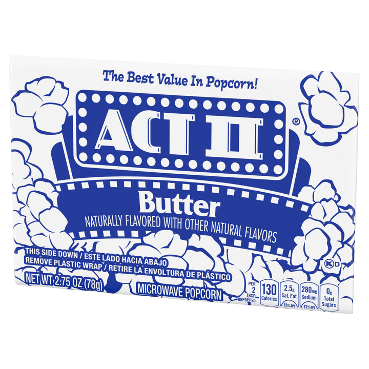Act Ii Microwave Popcorn Tray Butter-2.75 oz.-18/Box-4/Case