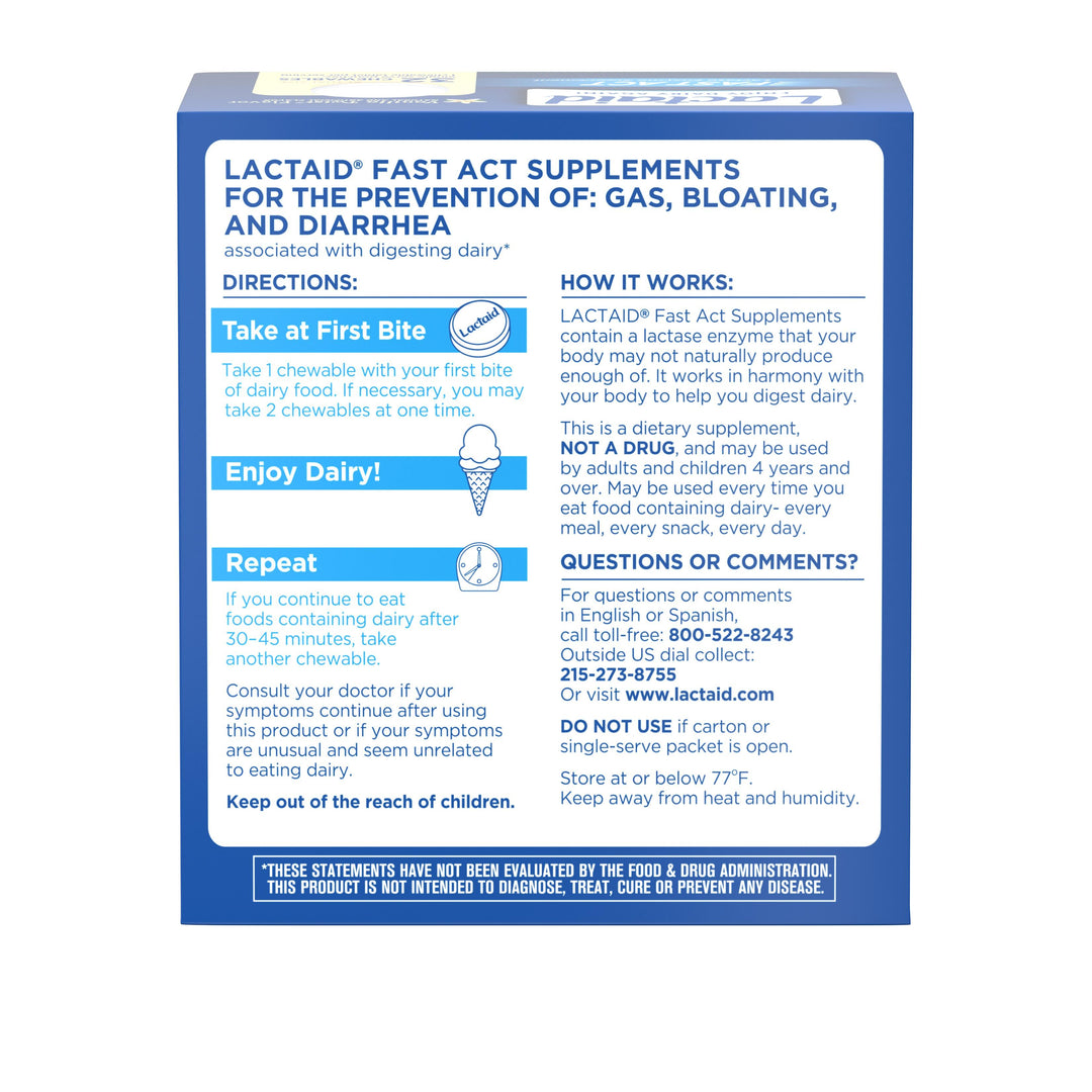 Lactaid Fast Action Chewable Tablet 24/32 Cnt.