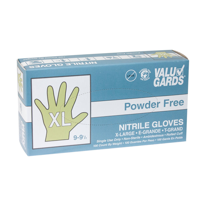Valugards White Nitrile Powder Free Extra Large Glove-100 Each-100/Box-10/Case