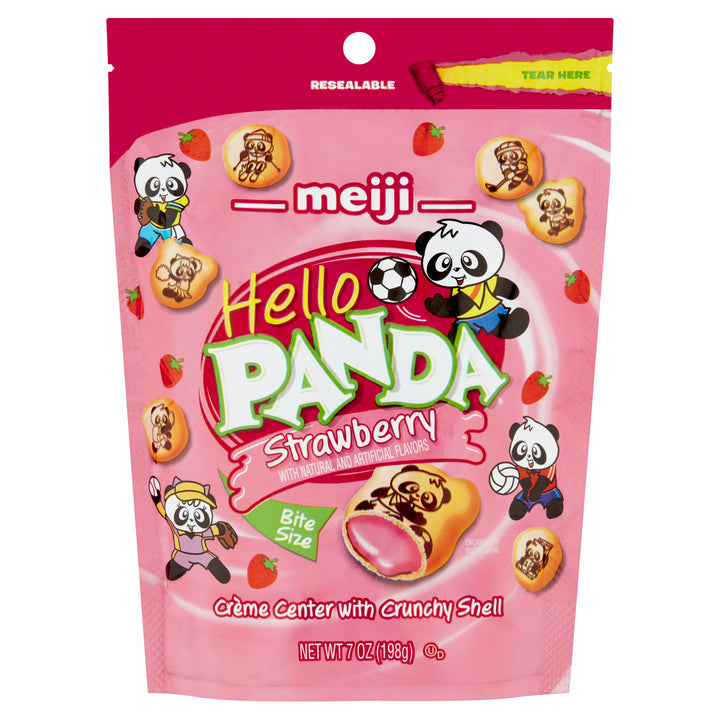 Hello Panda Strawberry Creme Filled Bite Size Cookie-7 oz.-6/Case
