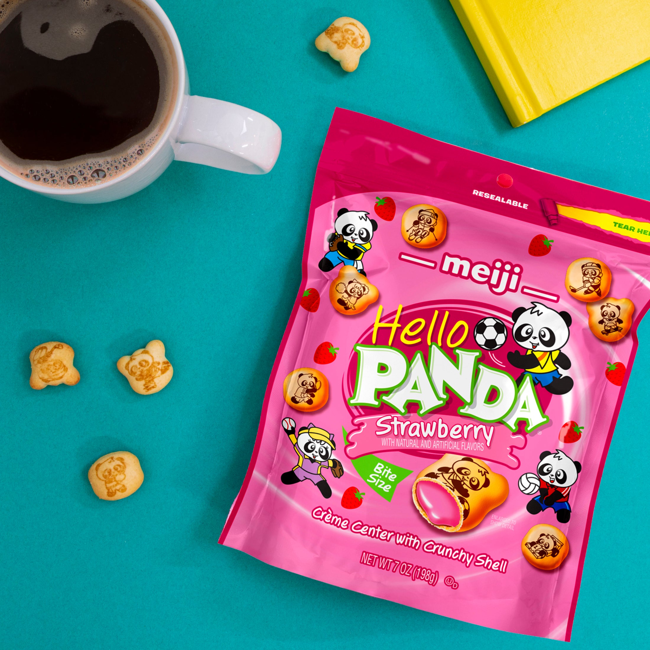 ☆　パンダLOVE様限定-1000│ミネラルクリーム３ ＆ ローション３　＋E２ Hello Panda Strawberry Creme Filled Bite Size Cookie-7 oz.-6/Case