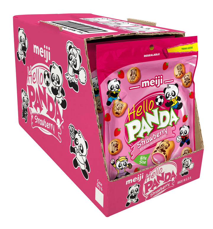 Hello Panda Strawberry Creme Filled Bite Size Cookie-7 oz.-6/Case