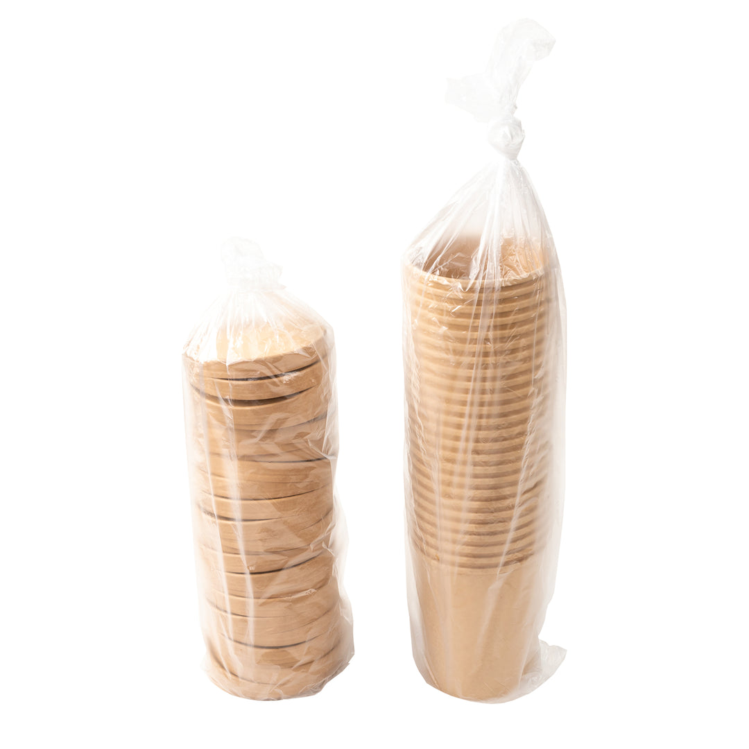 Royal 32 oz. Kraft Paper Food Container With Lid-250 Each-1/Box-1/Case