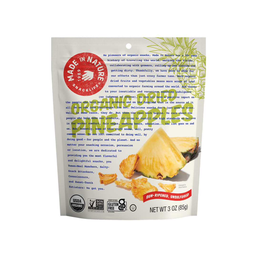 Made In Nature Dried Pineapple 6/3 Oz.