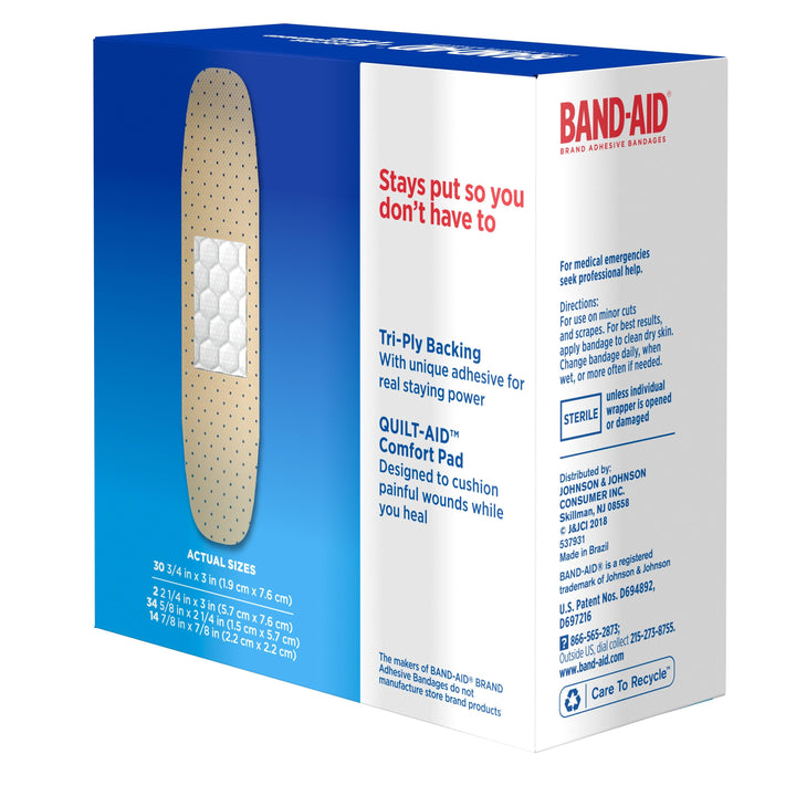 Band Aid Tru-Stay Sheer Assorted Sizes Bandages Box-80 Count-3/Box-8/Case