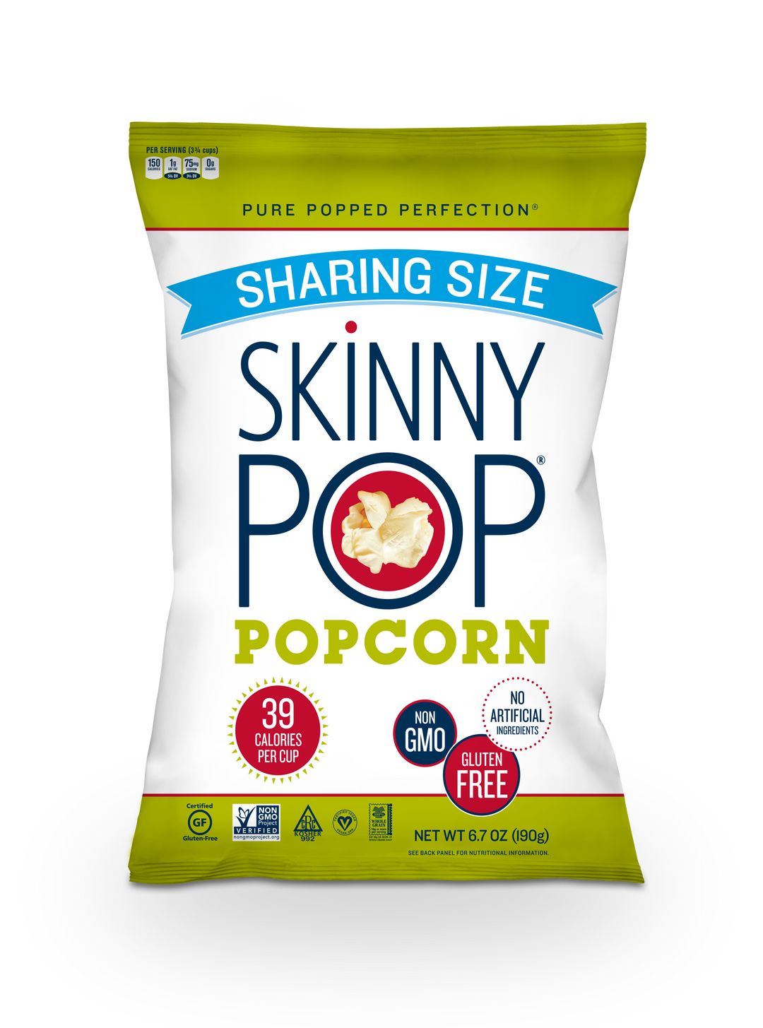 Skinnypop Popcorn Original Sharing Size-6.7 oz.-6/Case