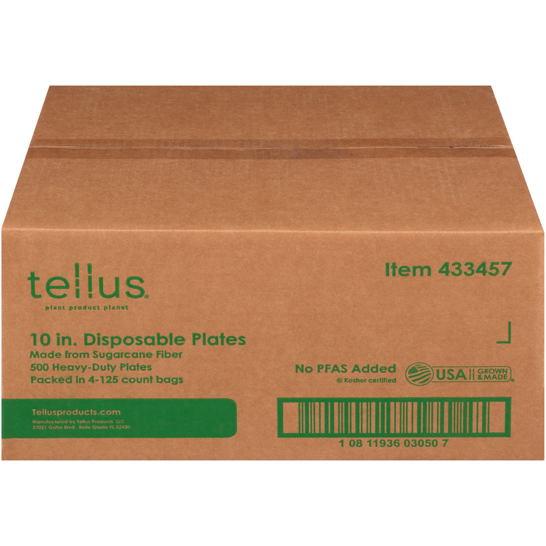 Tellus 10 Inch Round Plate No Pfas Added-125 Each-4/Case