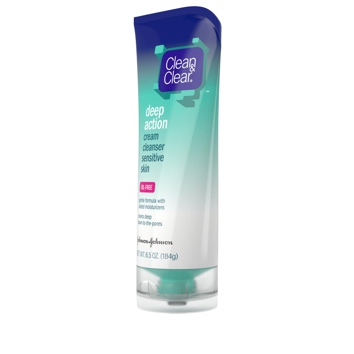 Clean & Clear Deep Action Cream Cleanser Sensitive Skin 12/6.5 Oz.