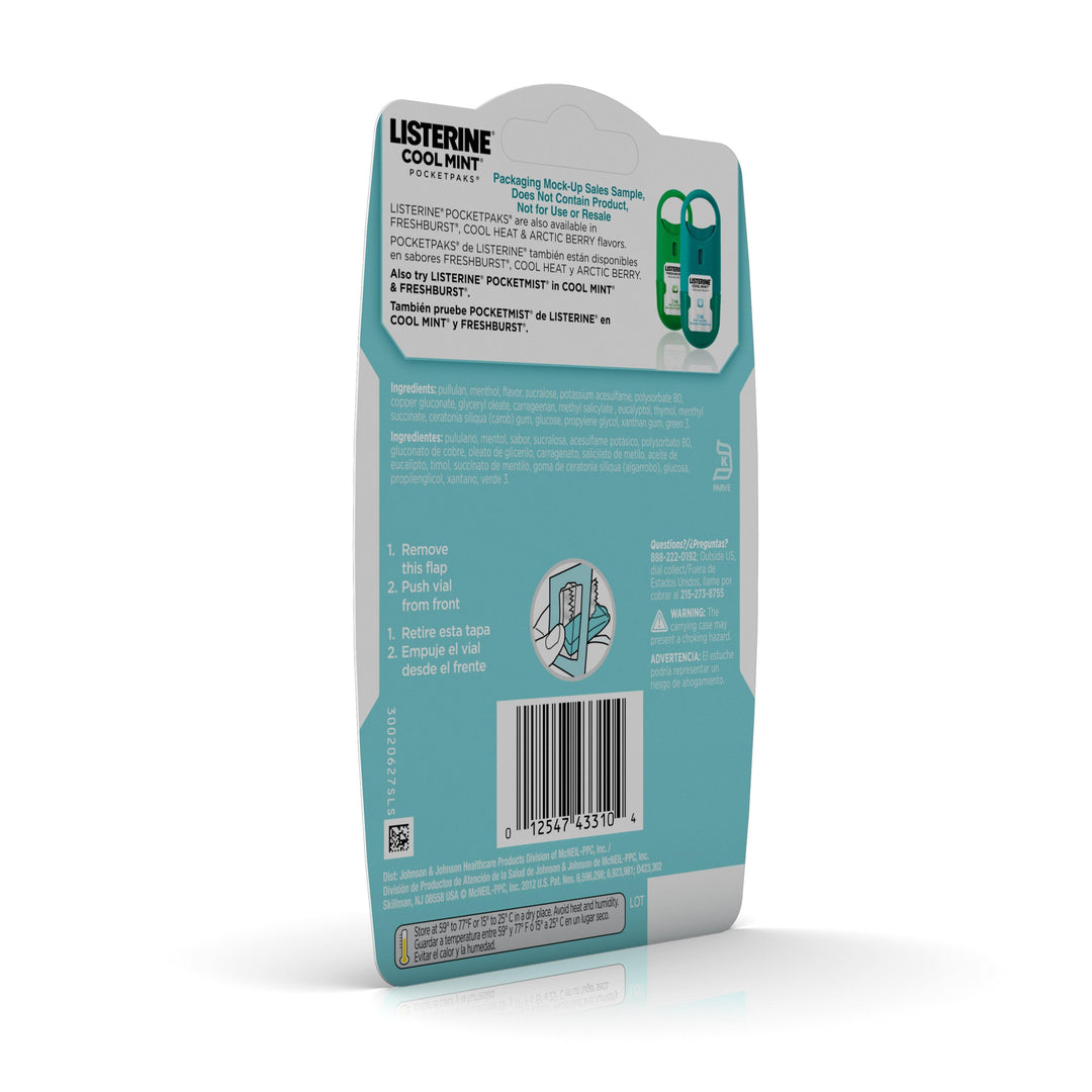 Listerine Cool Mint Pocketpaks-24 Count-12/Box-6/Case