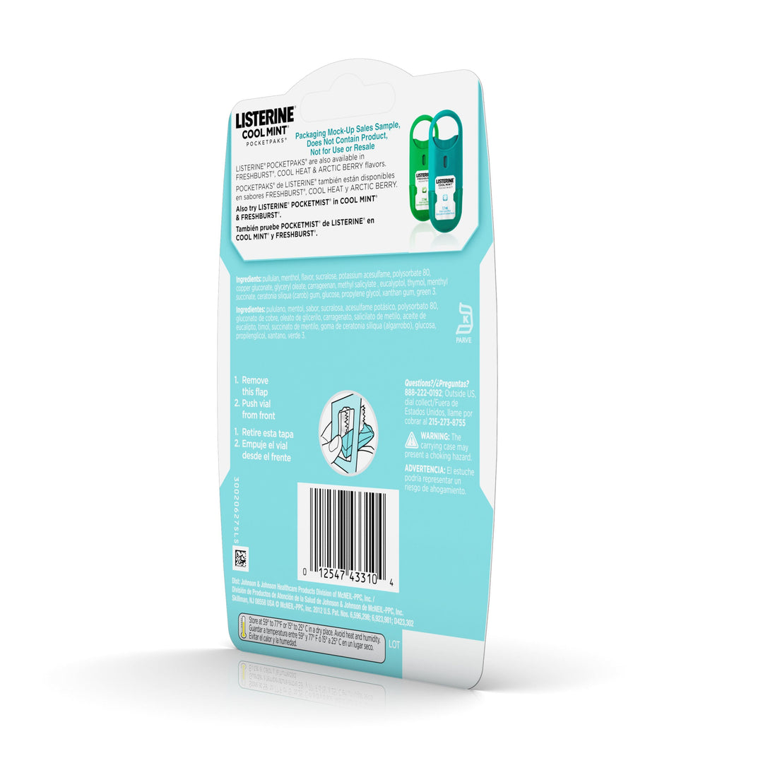 Listerine Cool Mint Pocketpaks-24 Count-12/Box-6/Case