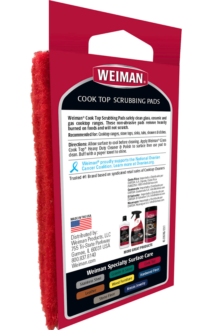 Weiman Cook Top Scrubbing Pad-3 Count-6/Case