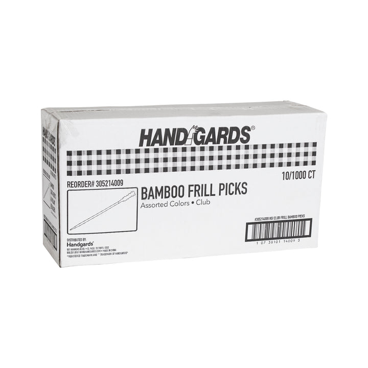 Handgards 4 Inch Frill Wood Pick-1000 Each-1000/Box-10/Case