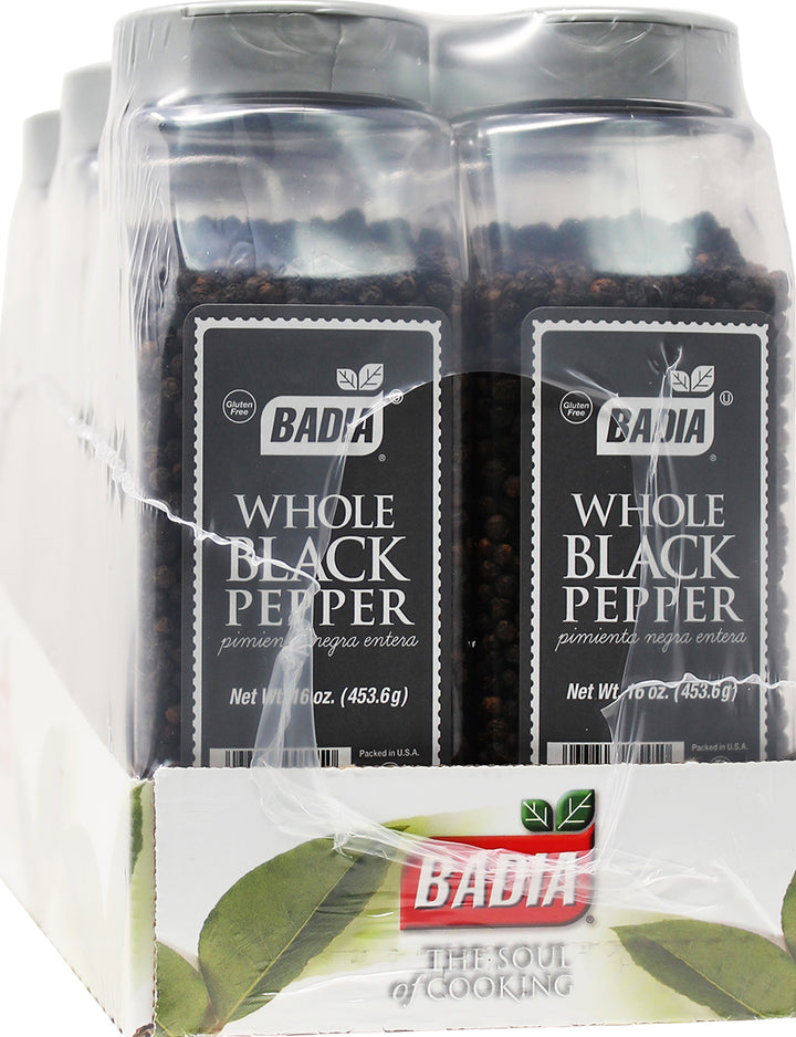 Badia Whole Black Pepper-16 oz.-6/Case