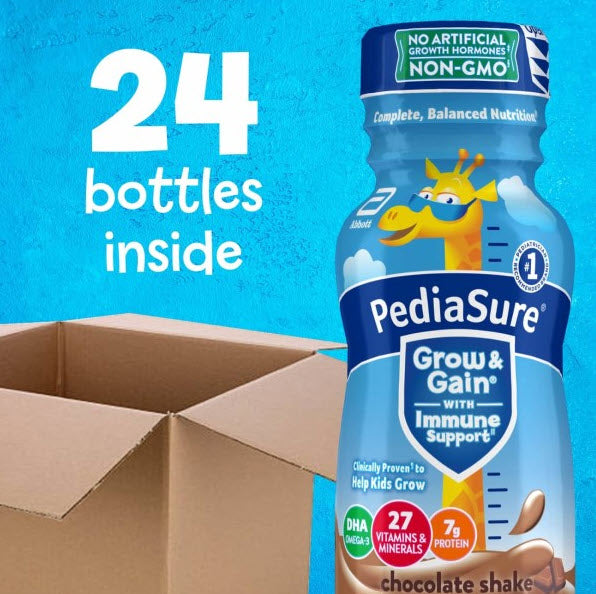 Pediasure Chocolate 8 oz. Bottle Fiber-8 fl oz.s-6/Box-4/Case