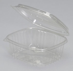 Genpak- Hinged 7.25 Inch X 6.38 Inch X 3 Inch Clear Hinged Deli High Dome Container-100 Each-100/Box-2/Case