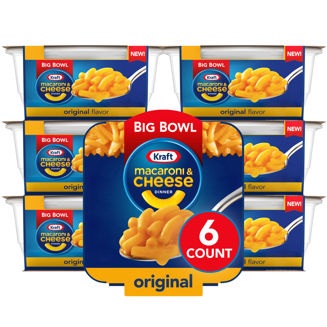 Kraft Easy Mac Macaroni & Cheese Bowl Original-3.5 oz.-6/Case