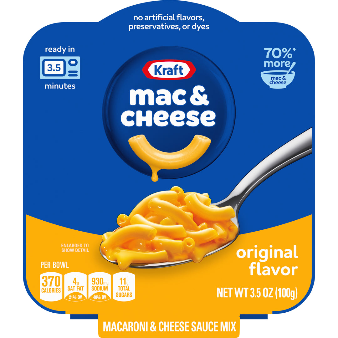 Kraft Easy Mac Macaroni & Cheese Bowl Original-3.5 oz.-6/Case