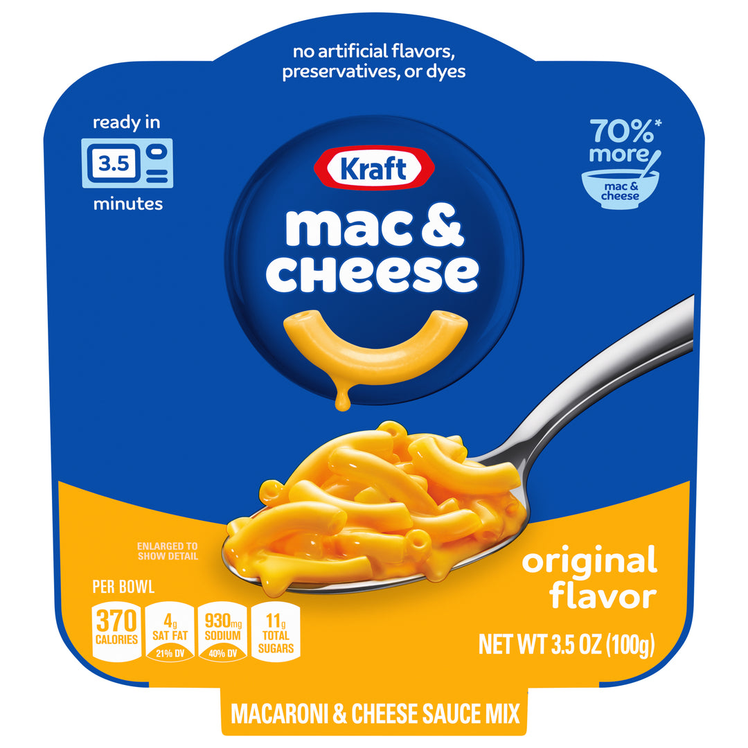 Kraft Easy Mac Macaroni & Cheese Bowl Original-3.5 oz.-6/Case