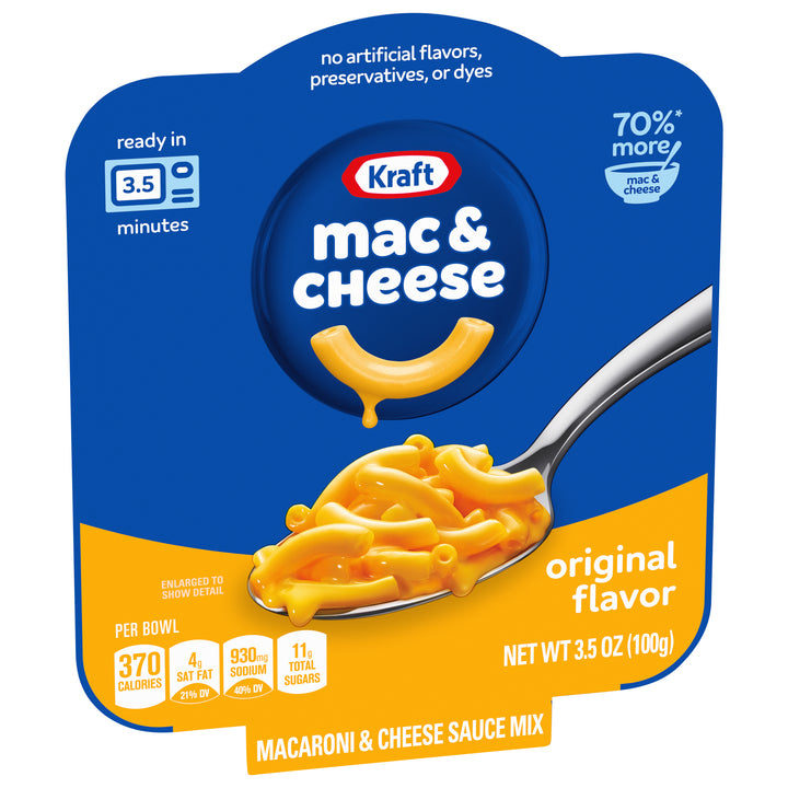 Kraft Easy Mac Macaroni & Cheese Bowl Original-3.5 oz.-6/Case