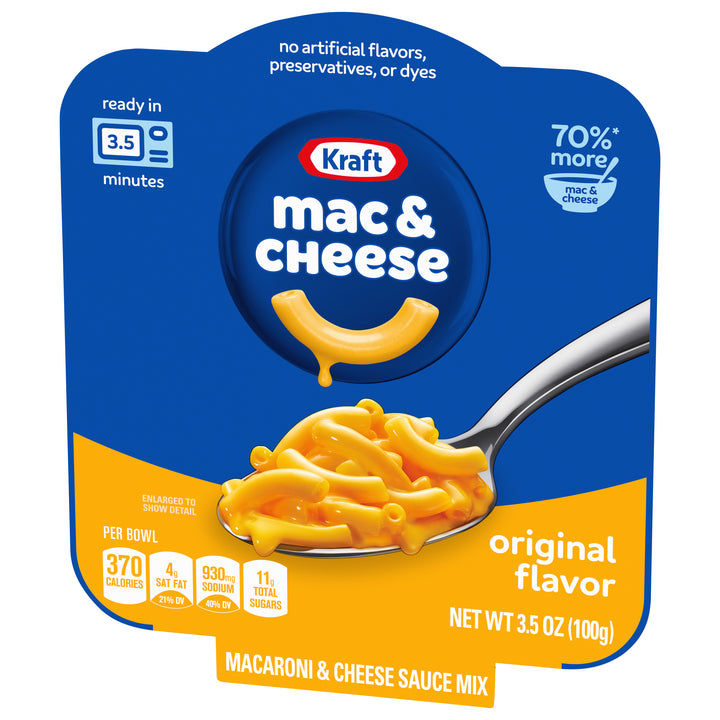 Kraft Easy Mac Macaroni & Cheese Bowl Original-3.5 oz.-6/Case