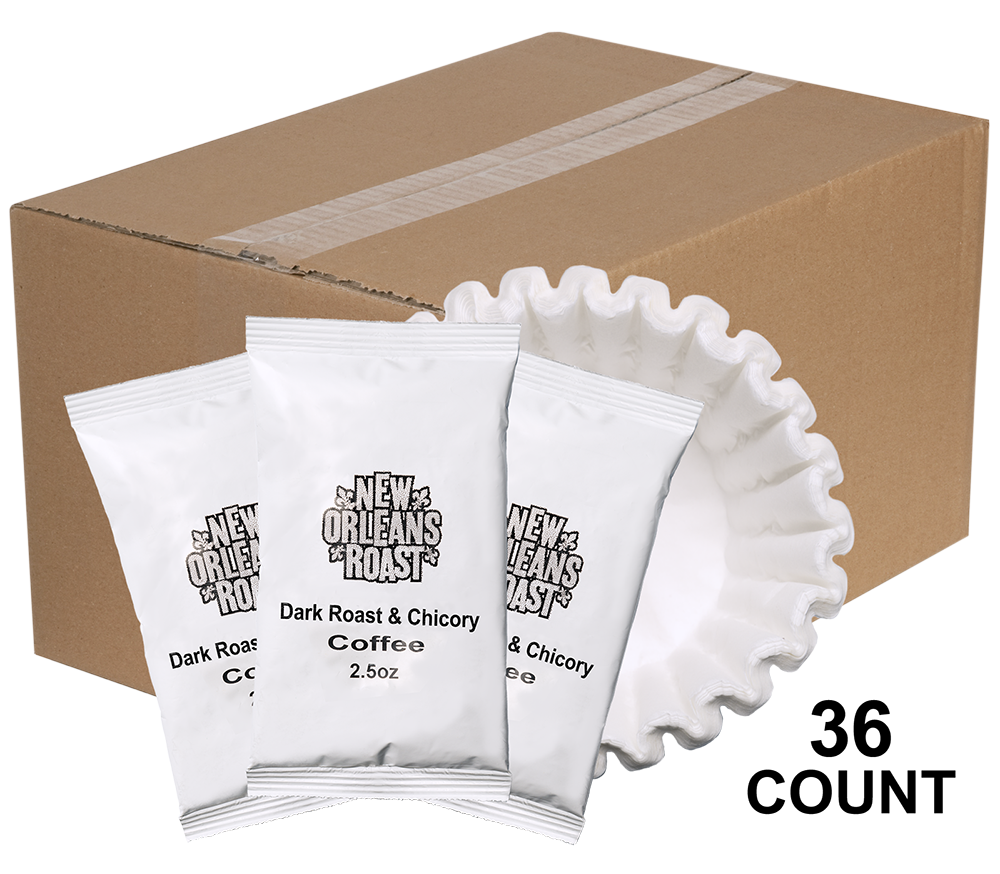 New Orleans Roast Coffee And Chicory-2.5 oz.-36/Box-1/Case