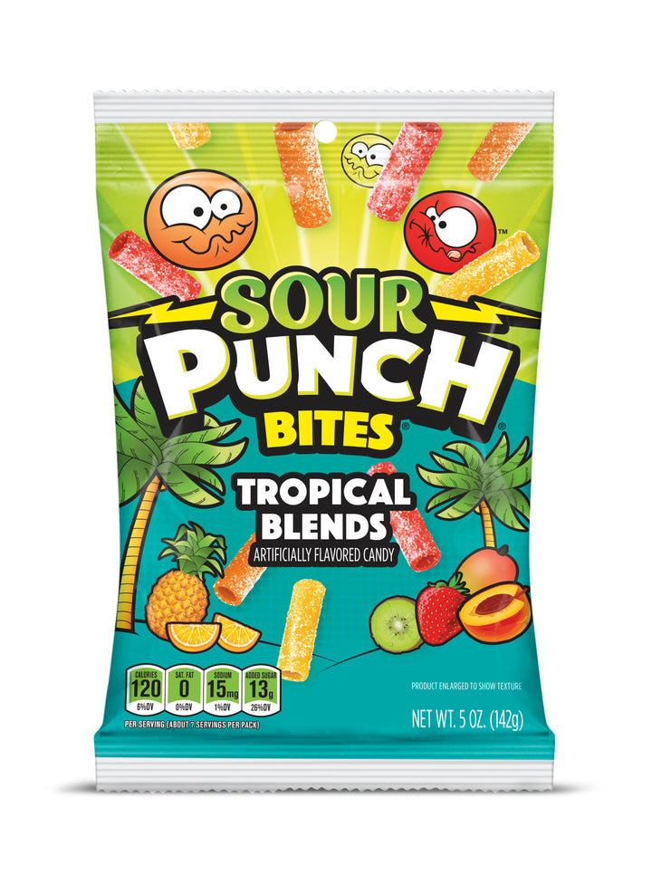 Sour Punch Tropical Bites-5 oz.-12/Case
