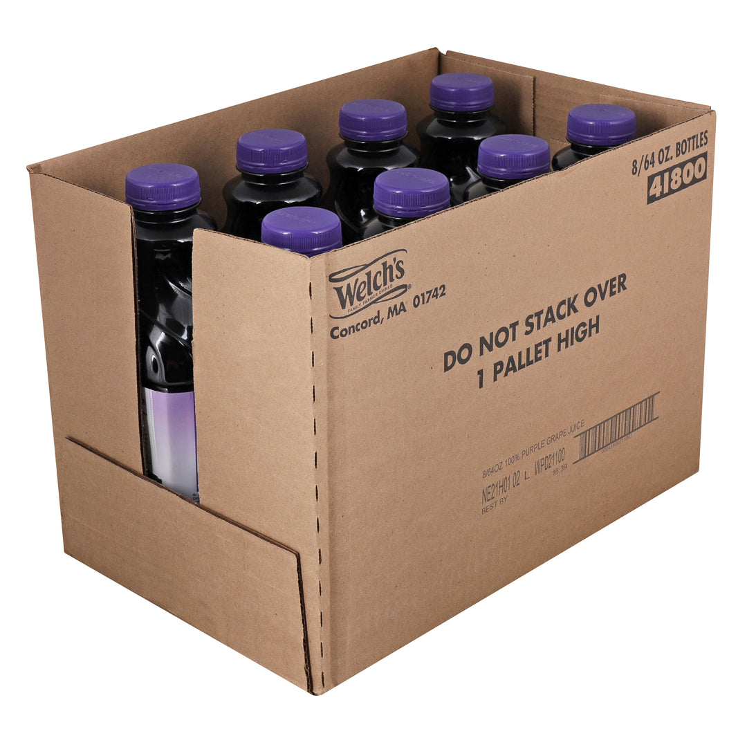 Welch's 100% Purple Grape Juice-64 fl oz.-8/Case