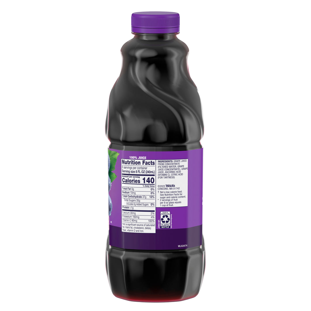 Welch's 100% Purple Grape Juice-64 fl oz.-8/Case