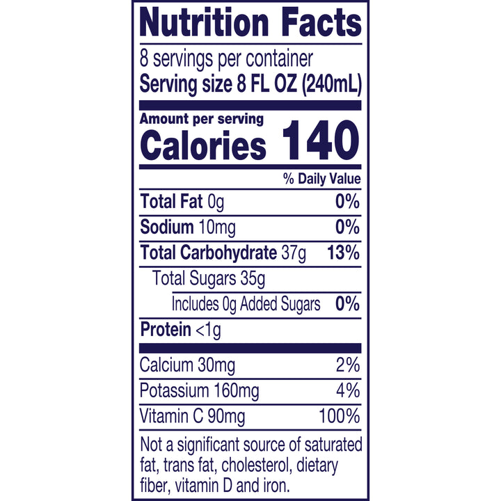 Welch's 100% Purple Grape Juice-64 fl oz.-8/Case