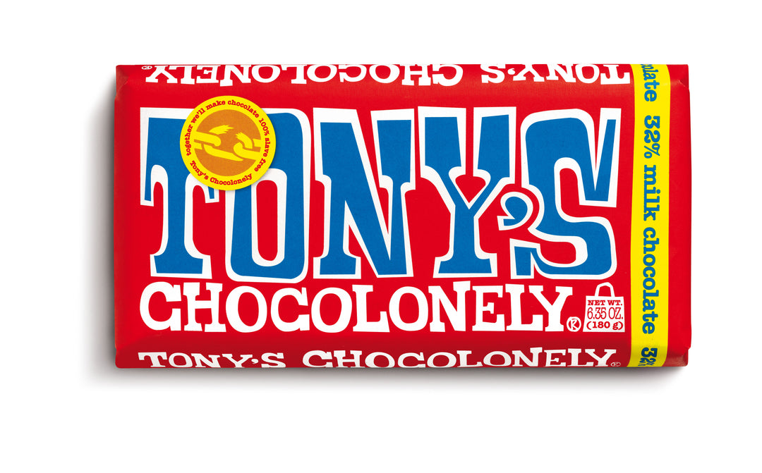 Tony's Chocolonely 32% Milk Chocolate Bar-6.35 oz.-15/Case