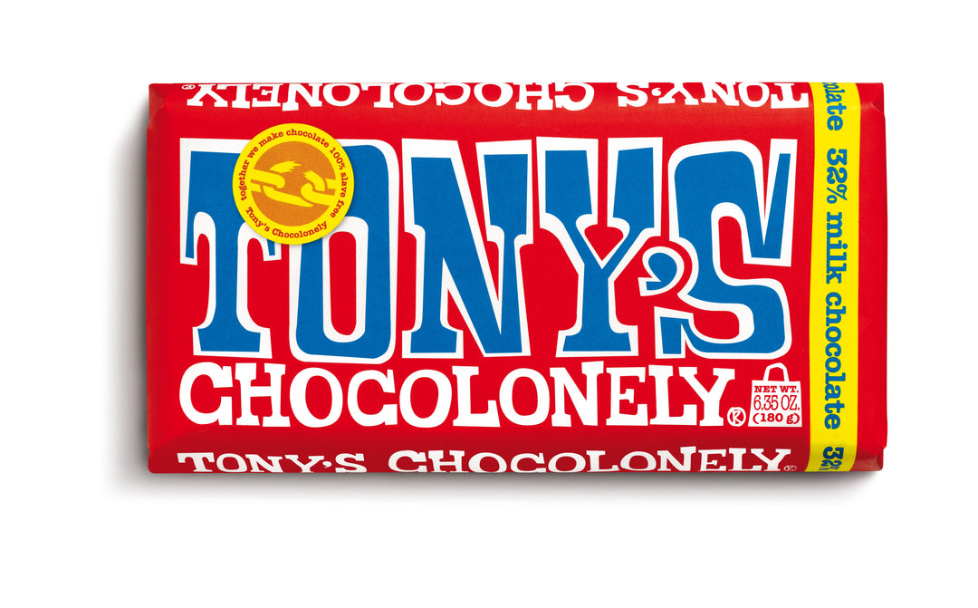 Tony's Chocolonely 32% Milk Chocolate Bar-6.35 oz.-15/Case