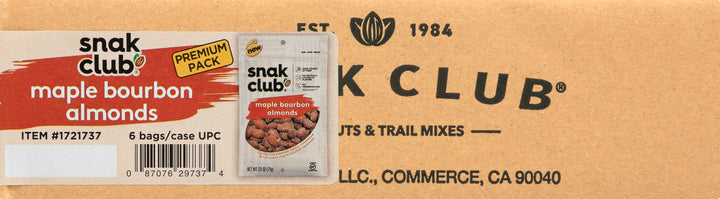 Snak Club Maple Bourbon Almonds-1 Each-6/Case