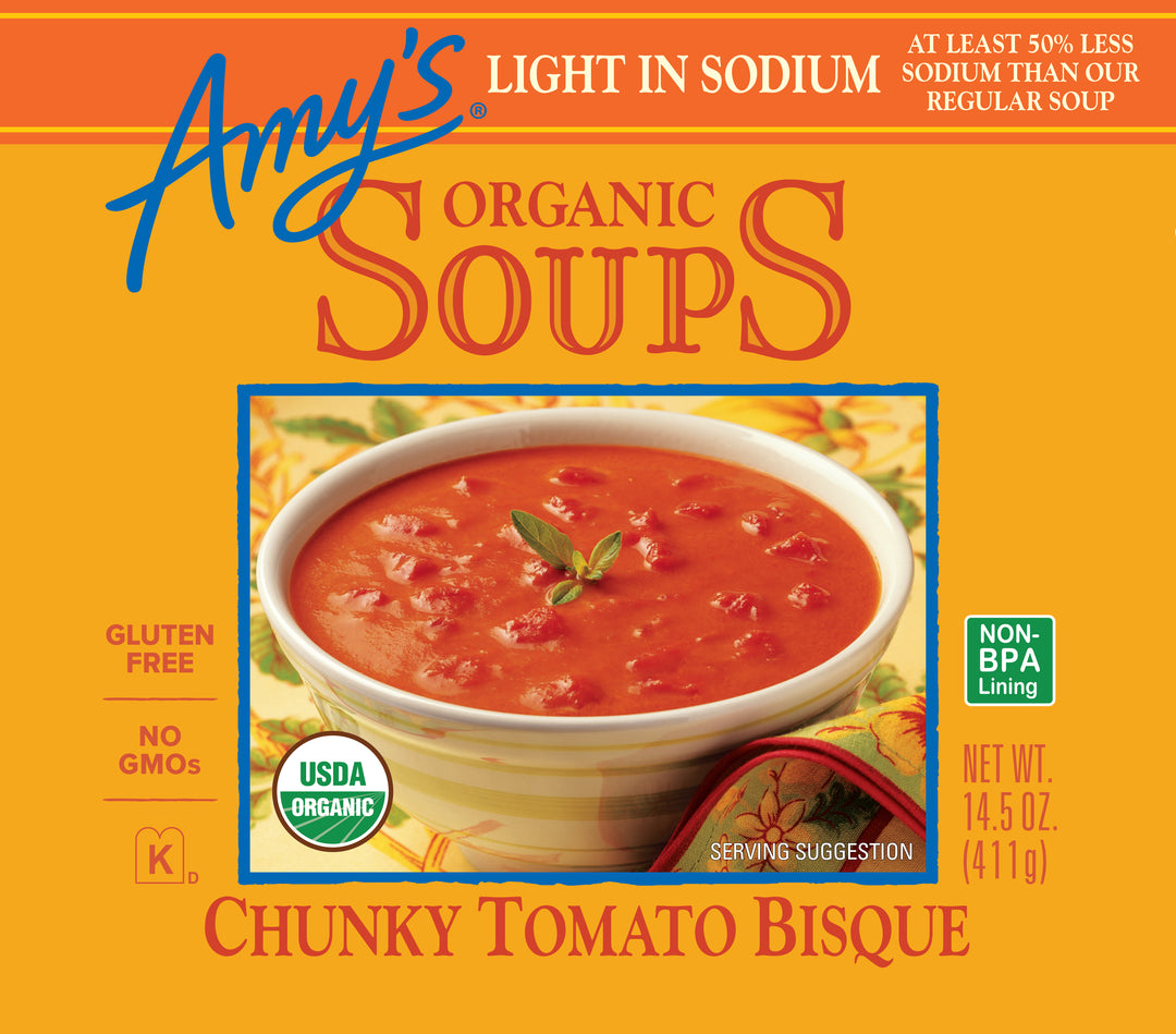 Amy's Tomato Bisque Chunky Lite Sodium-14.5 oz.-12/Case