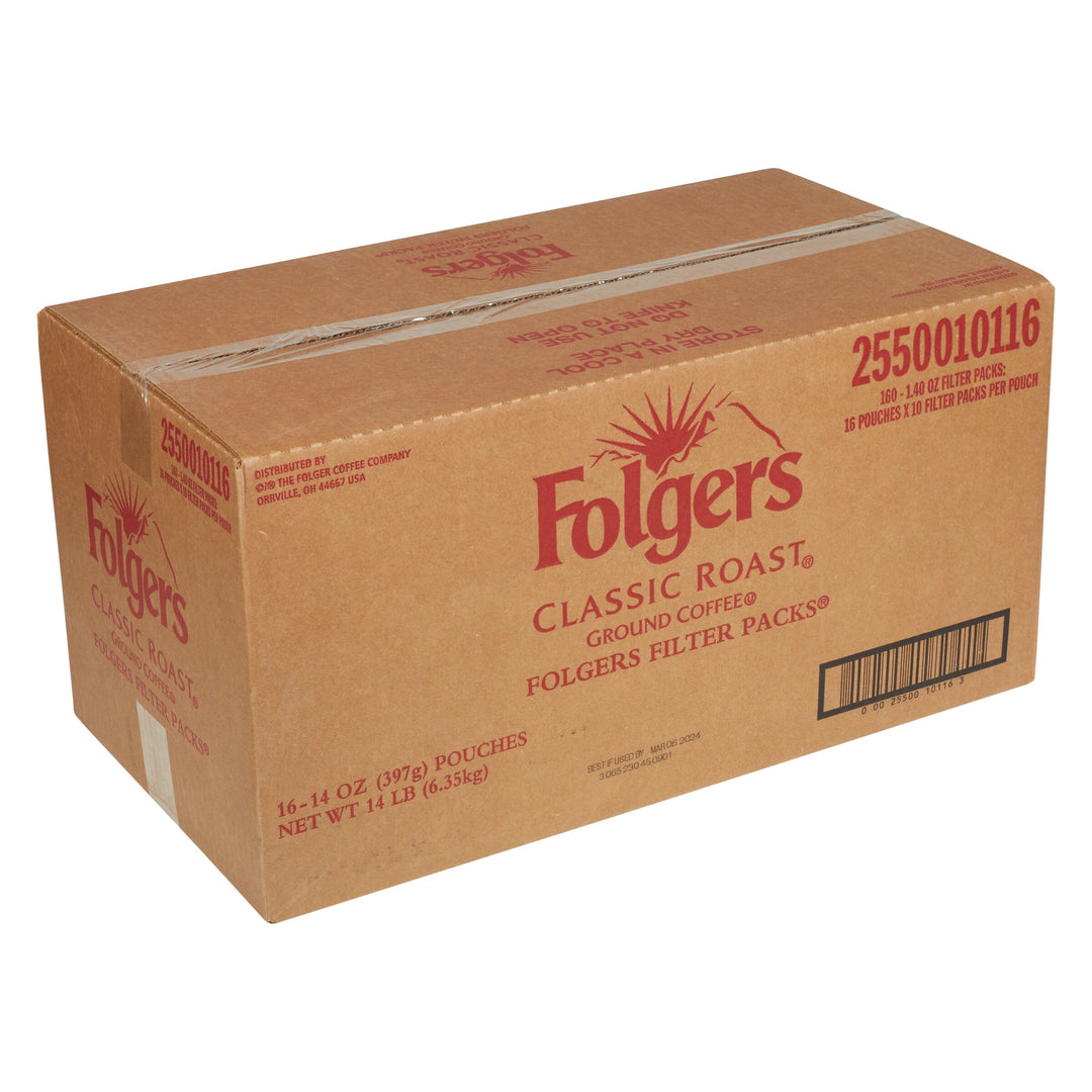 Folgers Classic Roast Coffee Filter Pack-40 Count-16/Case
