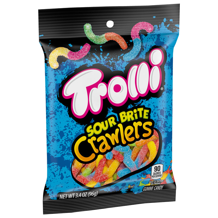 Trolli Sour Brite Crawlers Gummy Candy-3.4 oz.-12/Case